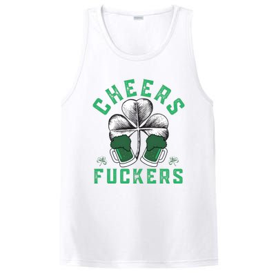 Cheers Fckers Shamrock Irish Day Saint PatrickS Day PosiCharge Competitor Tank