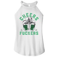 Cheers Fckers Shamrock Irish Day Saint PatrickS Day Women's Perfect Tri Rocker Tank