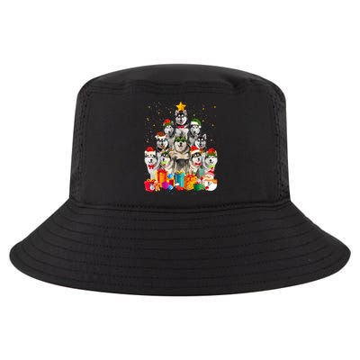 Christmas Funny Siberian Husky Dog Tree Xmas Pet Dog Lover Meaningful Gift Cool Comfort Performance Bucket Hat