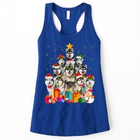 Christmas Funny Siberian Husky Dog Tree Xmas Pet Dog Lover Meaningful Gift Womens Tank Top