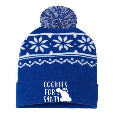 Cookies For Santa Gift Funny Christmas Meaningful Gift USA-Made Snowflake Beanie