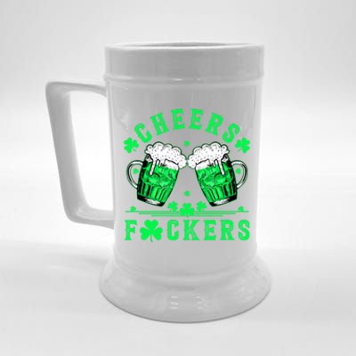 Cheers Fuckers St Patricks Day Beer Drinking Mugs Beer Stein