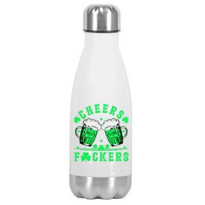 Cheers Fuckers St Patricks Day Beer Drinking Mugs Stainless Steel Insulated Water Bottle