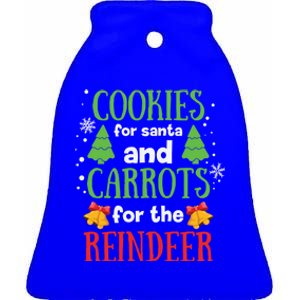 Cookies For Santa And Carrots For The Reindeer Gift Ceramic Bell Ornament