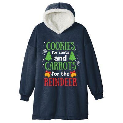 Cookies For Santa And Carrots For The Reindeer Gift Hooded Wearable Blanket