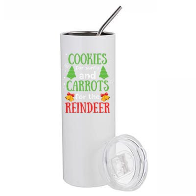 Cookies For Santa And Carrots For The Reindeer Gift Stainless Steel Tumbler