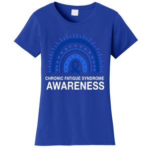 Chronic Fatigue Syndrome Awareness Boho Rainbow Cfs Support Funny Gift Women's T-Shirt