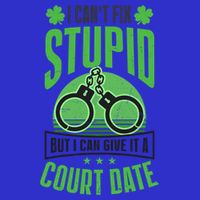 Cant Fix Stupid Give Court Date Design St Patricks Police Gift 16 in Basic Backpack