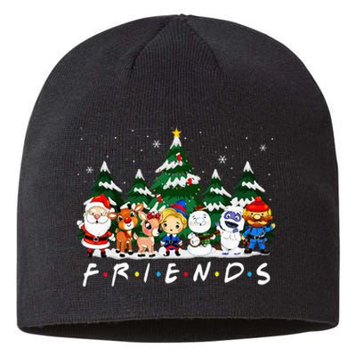 Christmas Friends Santa Rudolph Snowman Xmas Family Pajamas Sustainable Beanie