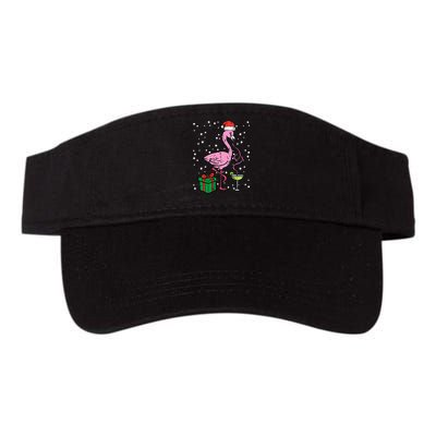 Christmas Flamingo Santa Tropical Xmas Vacation Valucap Bio-Washed Visor