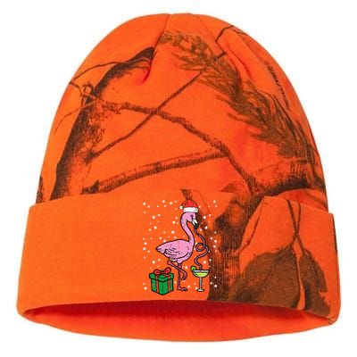 Christmas Flamingo Santa Tropical Xmas Vacation Kati Licensed 12" Camo Beanie