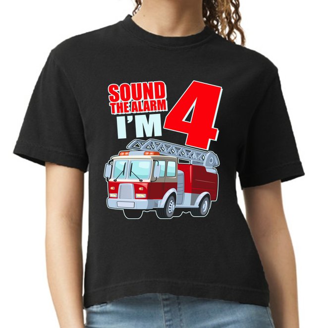 Cute Funny Sound The Alarm I'm 4 Four Comfort Colors Boxy T-Shirt