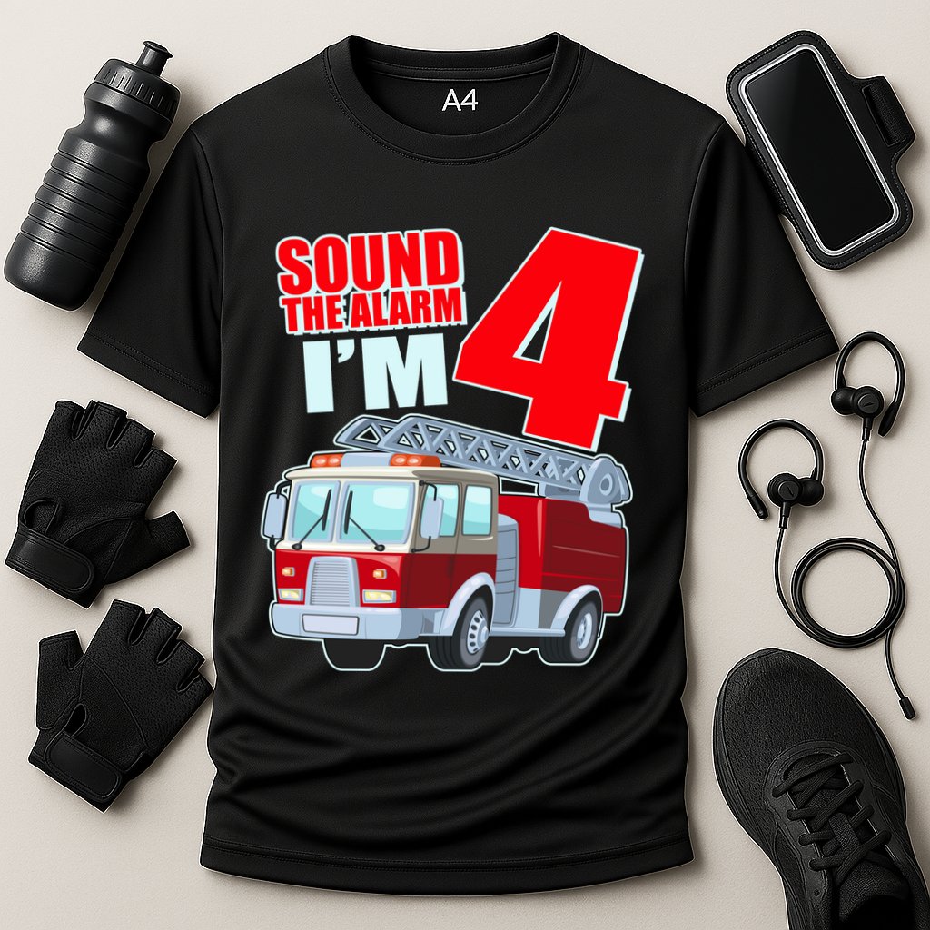 Cute Funny Sound The Alarm I'm 4 Four Performance Shirt