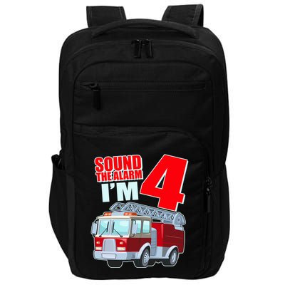 Cute Funny Sound The Alarm I'm 4 Four Impact Tech Backpack
