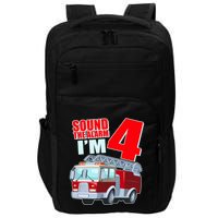 Cute Funny Sound The Alarm I'm 4 Four Impact Tech Backpack