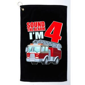 Cute Funny Sound The Alarm I'm 4 Four Platinum Collection Golf Towel