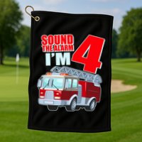 Cute Funny Sound The Alarm I'm 4 Four Golf Towel