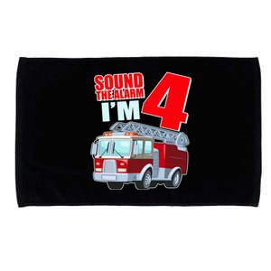 Cute Funny Sound The Alarm I'm 4 Four Microfiber Hand Towel