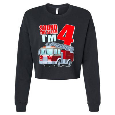 Cute Funny Sound The Alarm I'm 4 Four Cropped Pullover Crew