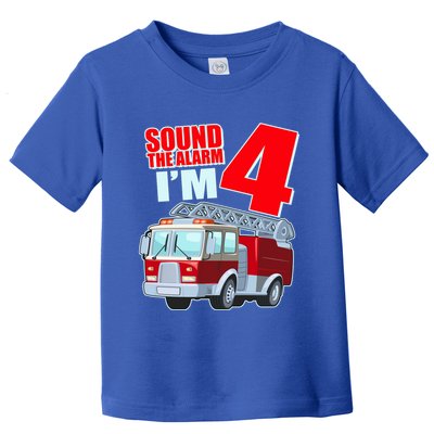Cute Funny Sound The Alarm I'm 4 Four Toddler T-Shirt