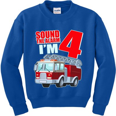Cute Funny Sound The Alarm I'm 4 Four Kids Sweatshirt