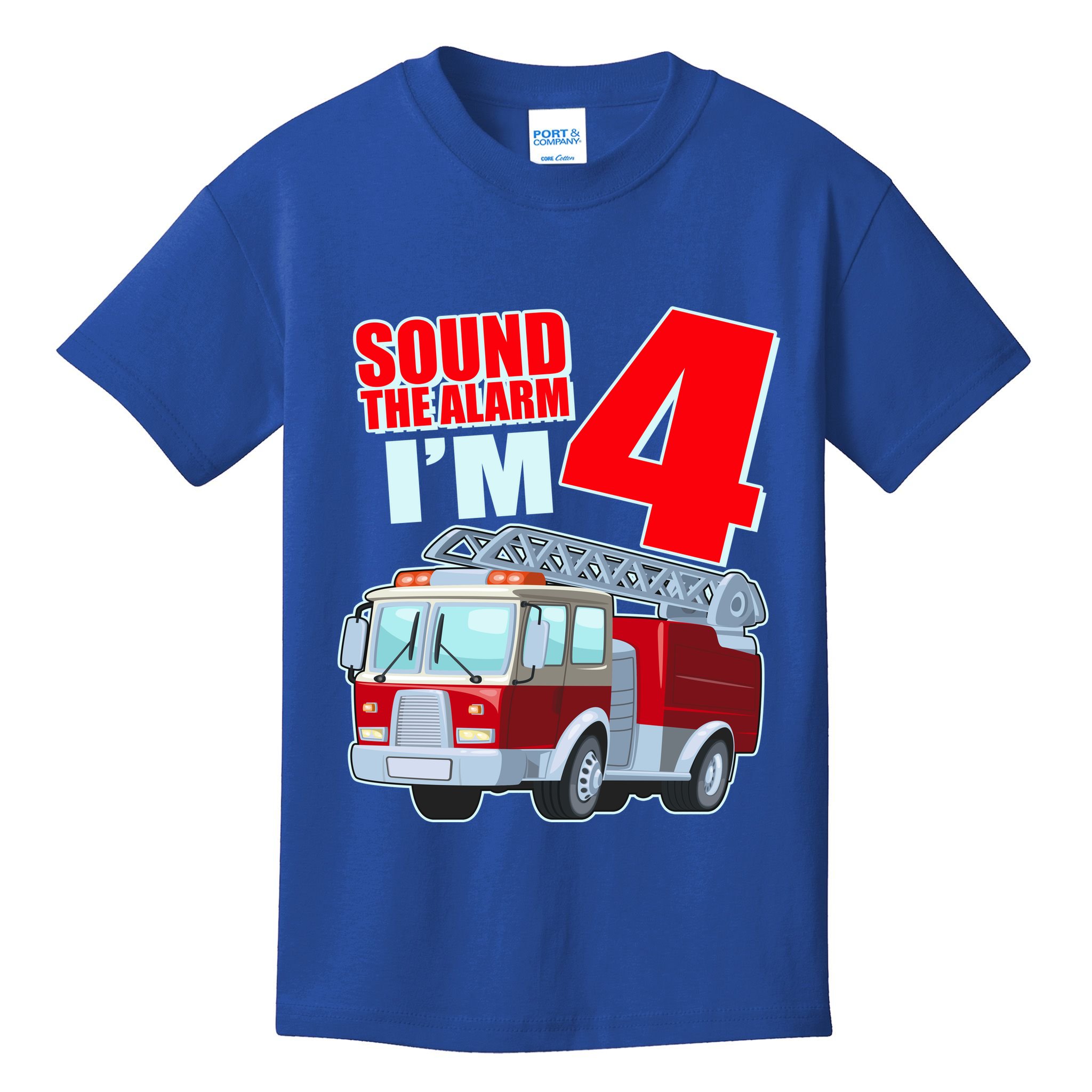 Cute Funny Sound The Alarm I'm 4 Four Kids T-Shirt