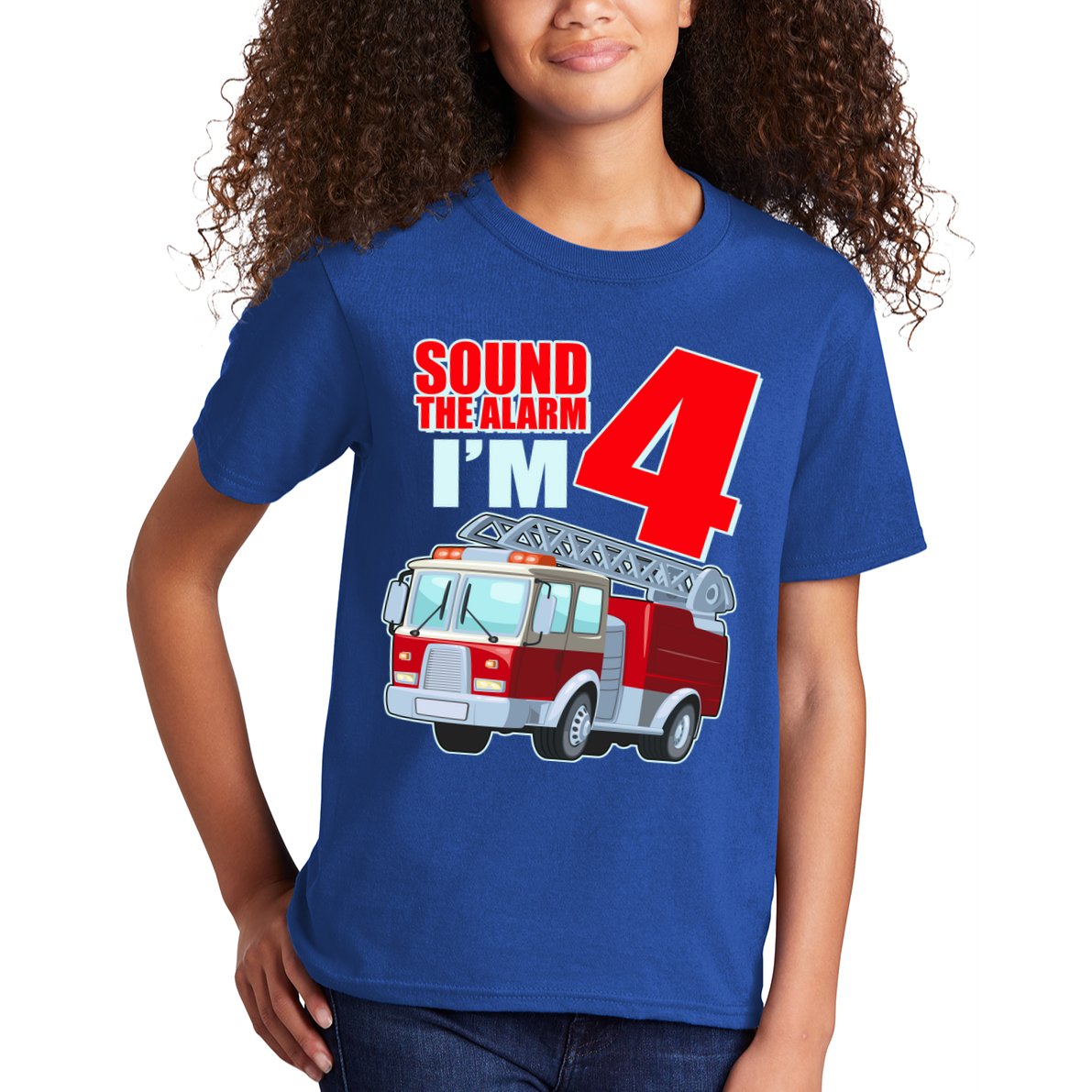 Cute Funny Sound The Alarm I'm 4 Four Kids T-Shirt