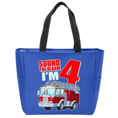 Cute Funny Sound The Alarm I'm 4 Four Zip Tote Bag