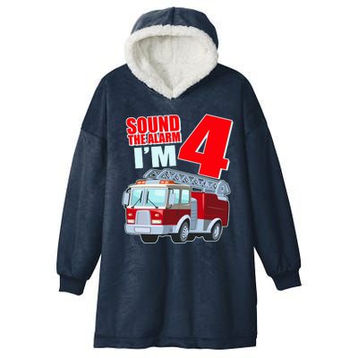 Cute Funny Sound The Alarm I'm 4 Four Hooded Wearable Blanket