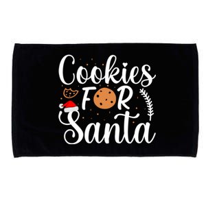 Cookies For Santa Christmas Joy Santa Claus Cookie Eater Funny Gift Microfiber Hand Towel