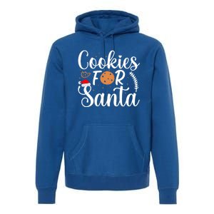 Cookies For Santa Christmas Joy Santa Claus Cookie Eater Funny Gift Premium Hoodie