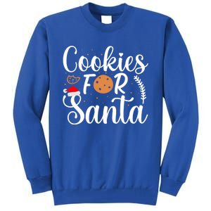 Cookies For Santa Christmas Joy Santa Claus Cookie Eater Funny Gift Tall Sweatshirt