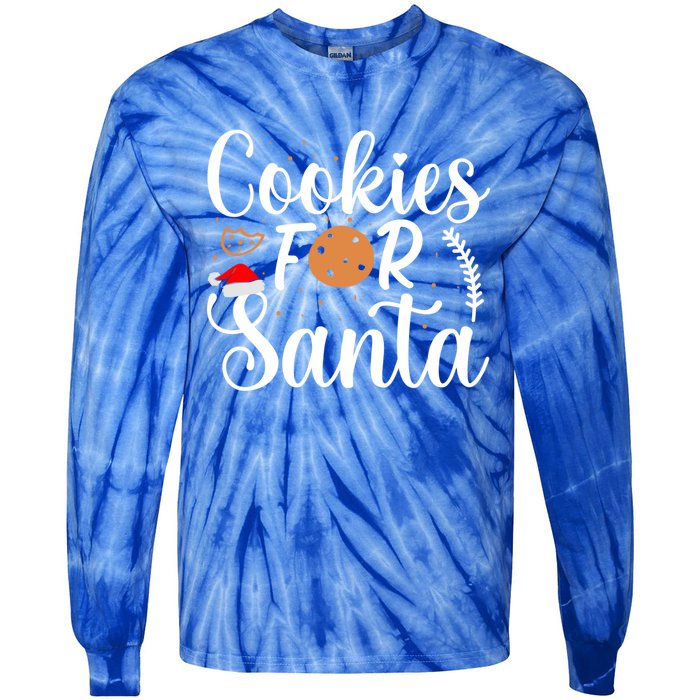 Cookies For Santa Christmas Joy Santa Claus Cookie Eater Funny Gift Tie-Dye Long Sleeve Shirt