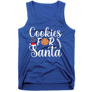 Cookies For Santa Christmas Joy Santa Claus Cookie Eater Funny Gift Tank Top