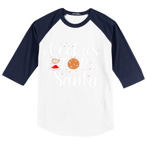 Cookies For Santa Christmas Joy Santa Claus Cookie Eater Funny Gift Baseball Sleeve Shirt