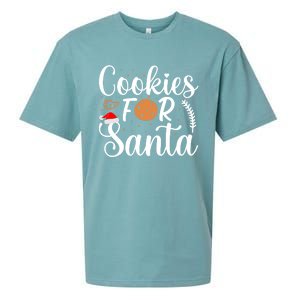 Cookies For Santa Christmas Joy Santa Claus Cookie Eater Funny Gift Sueded Cloud Jersey T-Shirt