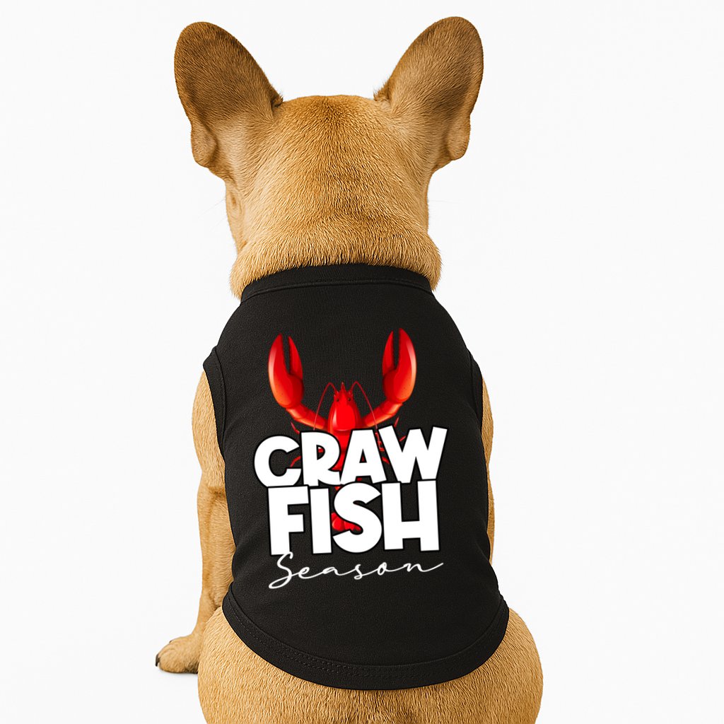 Craw Fish Season Mardi Gras Crawfish Boil Lobster Gift Doggie Tank
