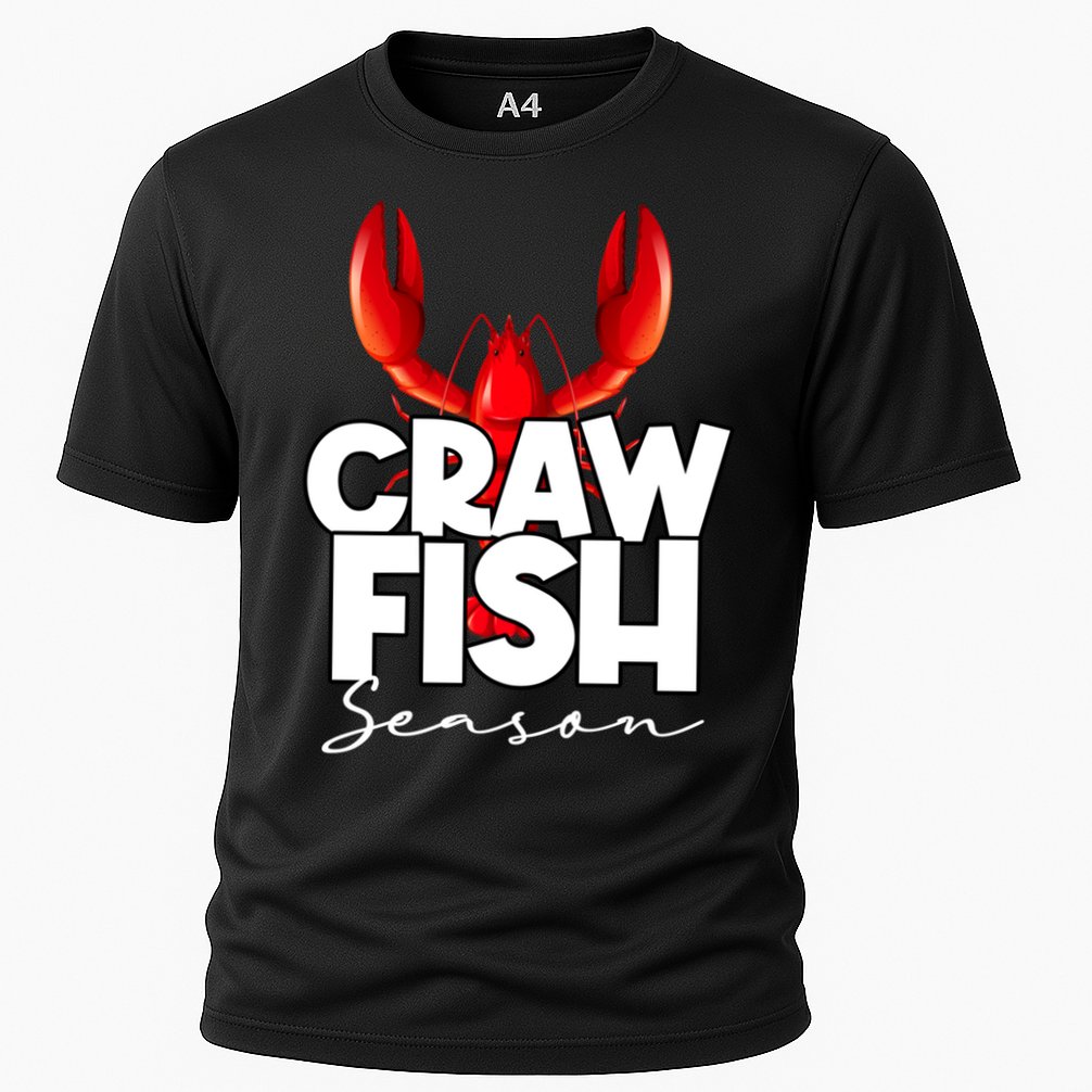 Craw Fish Season Mardi Gras Crawfish Boil Lobster Gift Cooling Performance Crew T-Shirt
