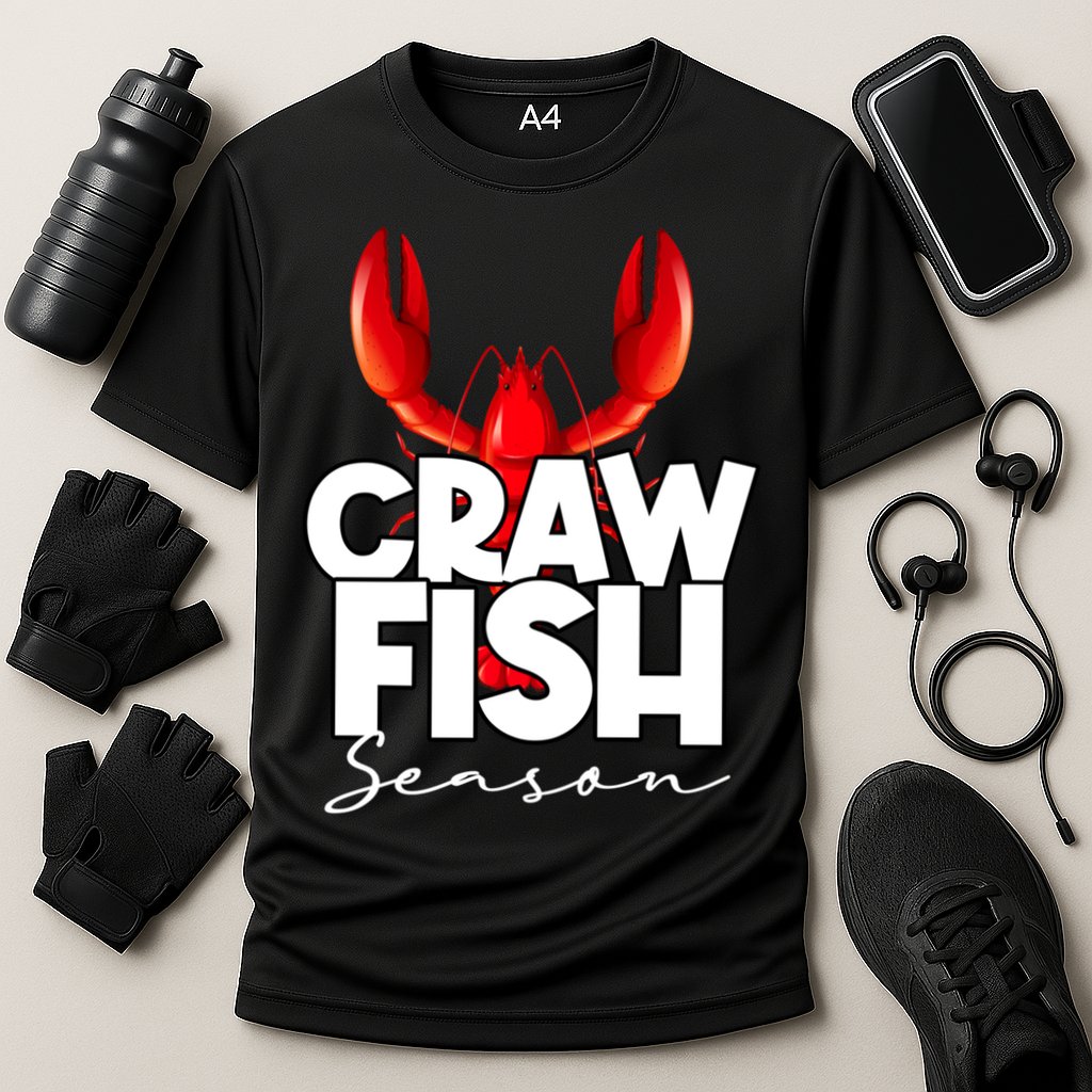 Craw Fish Season Mardi Gras Crawfish Boil Lobster Gift Cooling Performance Crew T-Shirt