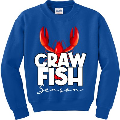 Craw Fish Season Mardi Gras Crawfish Boil Lobster Gift Kids Sweatshirt