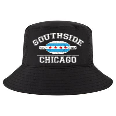 Chicago Flaggift Southside Chicago Gift City Of Chicago Flag Meaningful Gift Cool Comfort Performance Bucket Hat