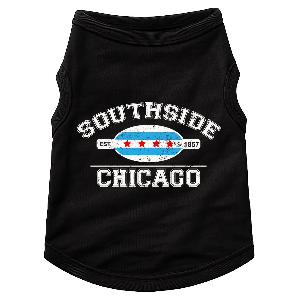 Chicago Flaggift Southside Chicago Gift City Of Chicago Flag Meaningful Gift Doggie Tank