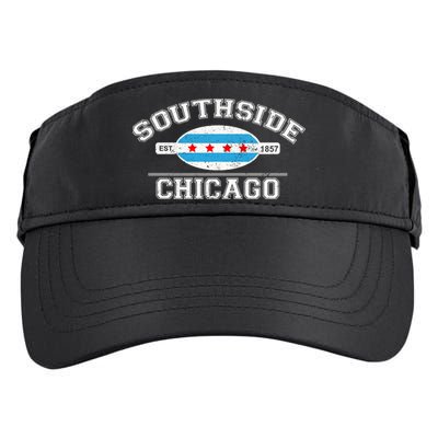 Chicago Flaggift Southside Chicago Gift City Of Chicago Flag Meaningful Gift Adult Drive Performance Visor