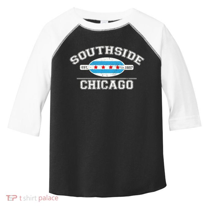 Chicago Flaggift Southside Chicago Gift City Of Chicago Flag Meaningful Gift Toddler Fine Jersey T-Shirt