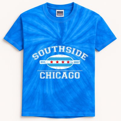 Chicago Flaggift Southside Chicago Gift City Of Chicago Flag Meaningful Gift Kids Tie-Dye T-Shirt