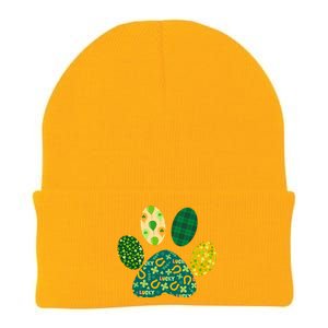 Cute Funny St Patrick's Day Patterns Pet Animal Paw Knit Cap Winter Beanie