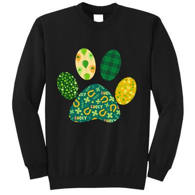 Cute Funny St Patrick's Day Patterns Pet Animal Paw Sweatshirt