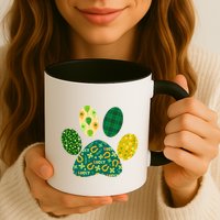 Cute Funny St Patrick's Day Patterns Pet Animal Paw Mug