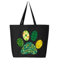 Cute Funny St Patrick's Day Patterns Pet Animal Paw 25L Jumbo Tote