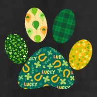 Cute Funny St Patrick's Day Patterns Pet Animal Paw 25L Jumbo Tote